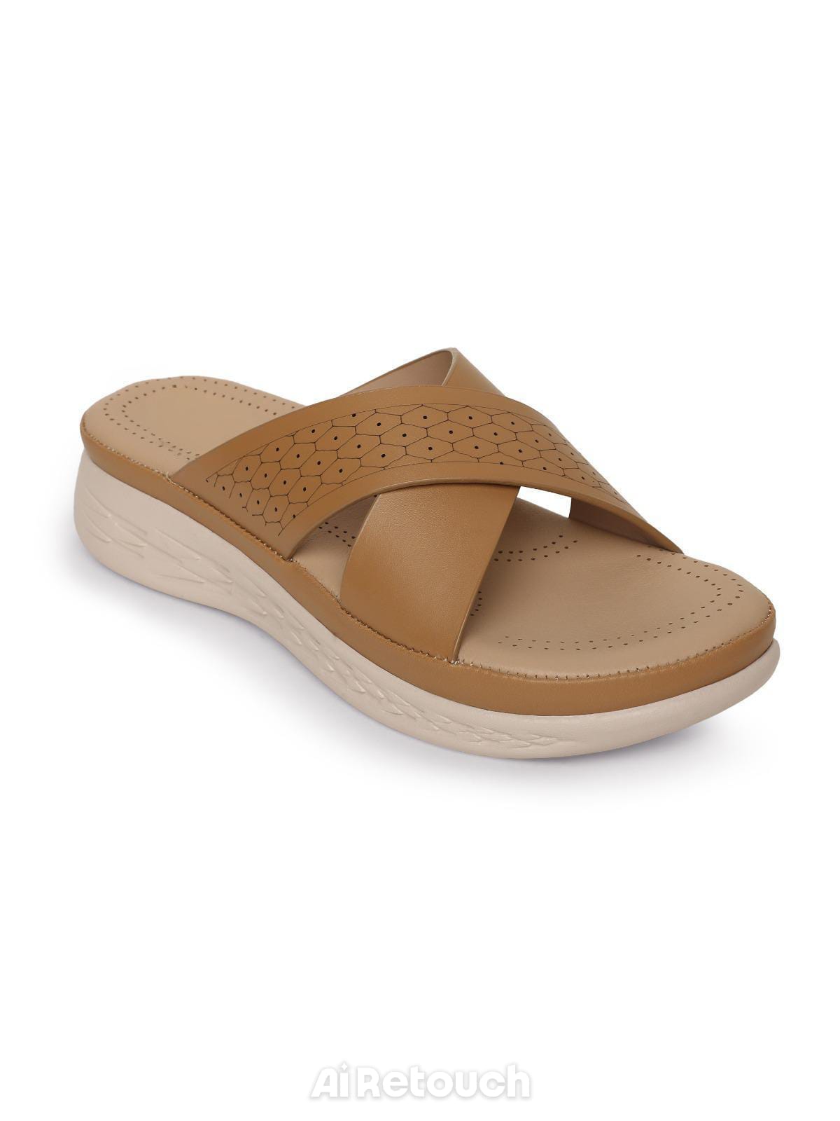 Nekmo Fashion  womens talot Brown thong-wedges